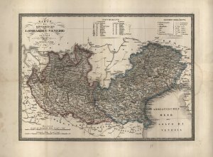 Karte vom Königreichs Lombardey-Venedig  - nosilna