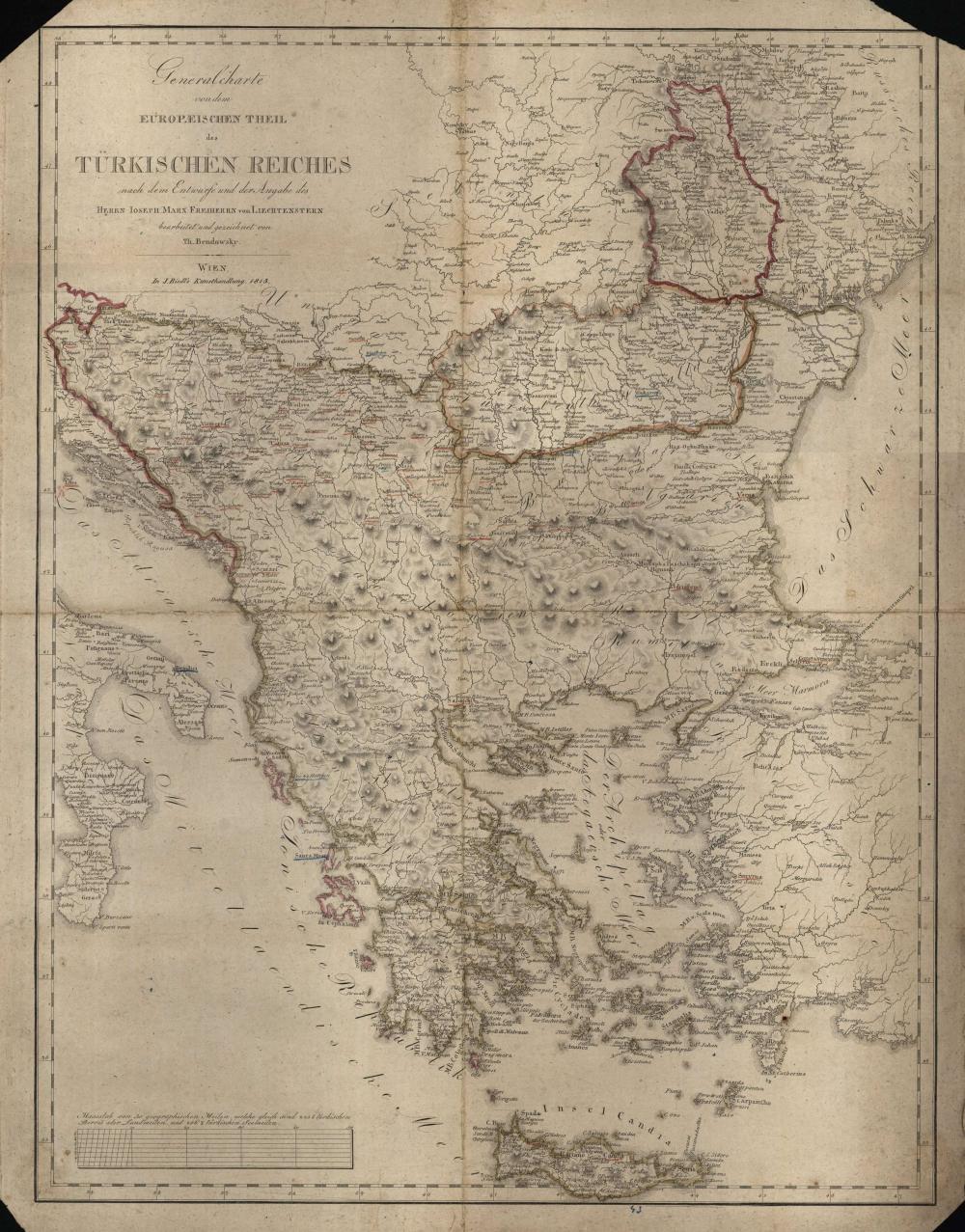 Generalcharte vondem Europaeischen theil des Türkischen Reiches