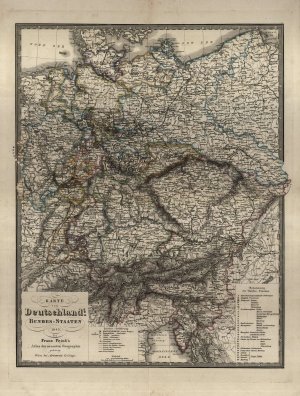 Karte von Deutschland: Bundes - Staaten  - nosilna