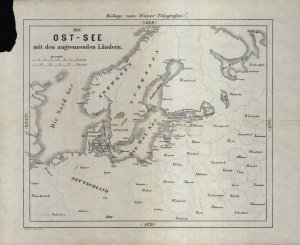 Die Ost-see mit den angrenzenden Ländern  - nosilna