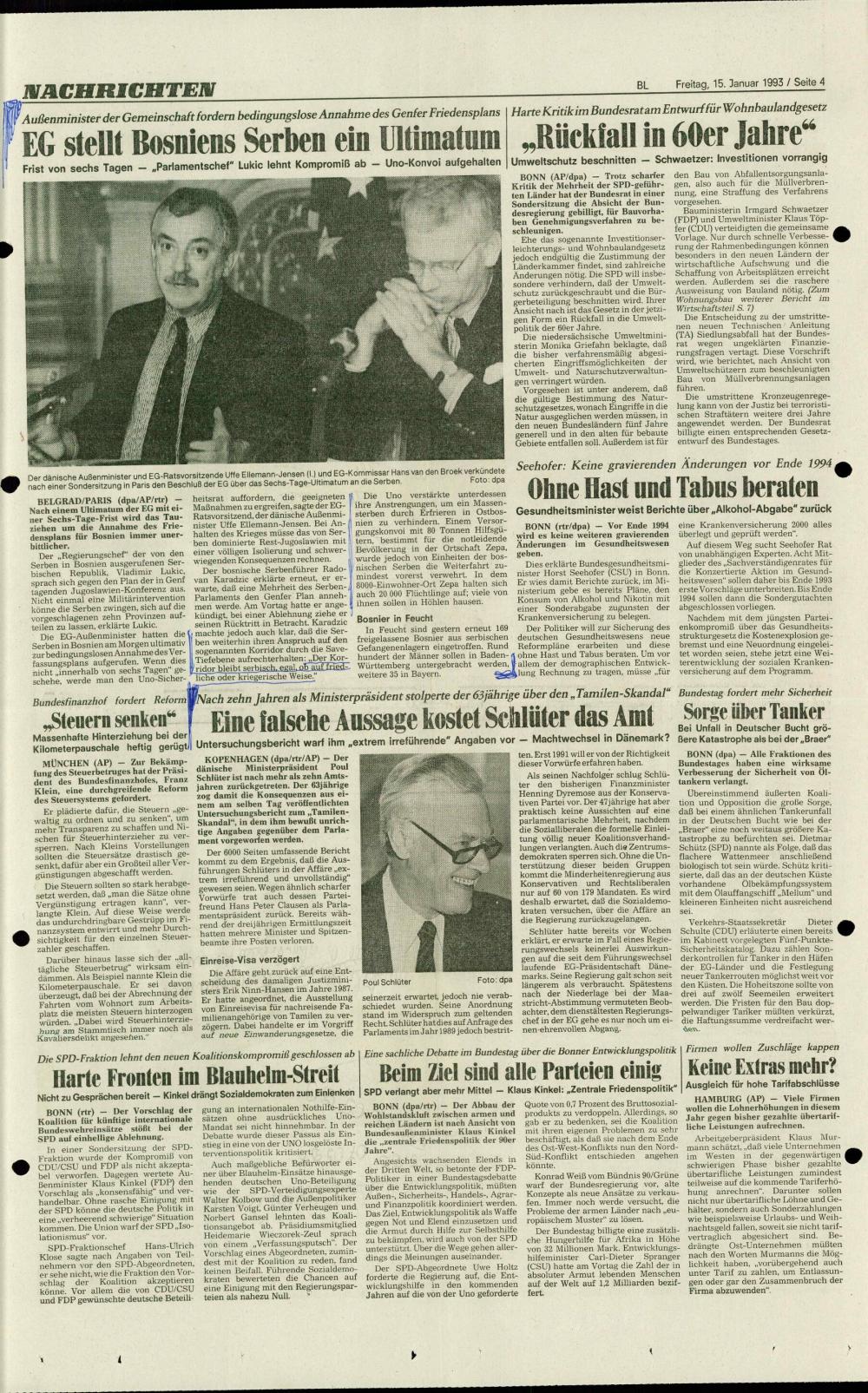 EG stellt Bosniens Serben ein Ullimatum