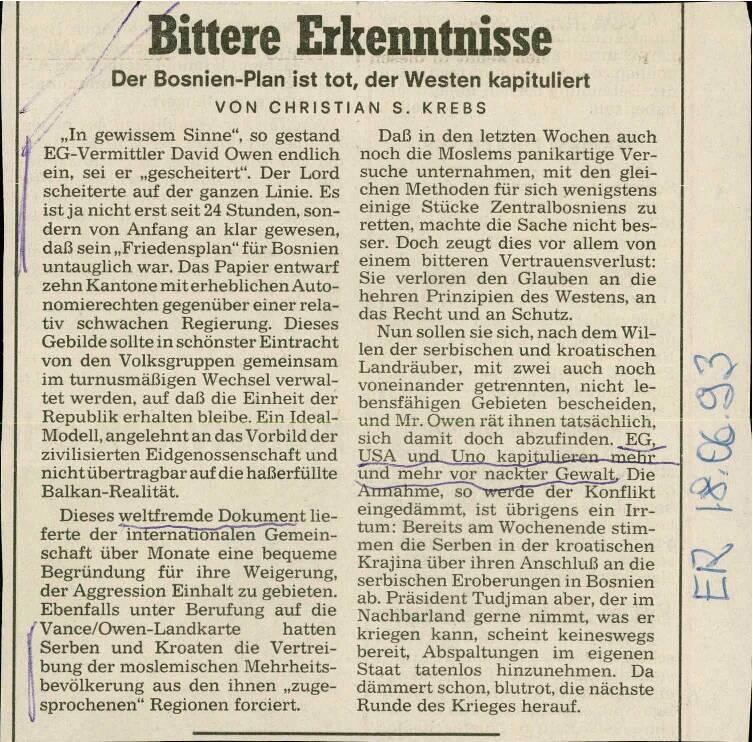 Bittere Erkenntnisse