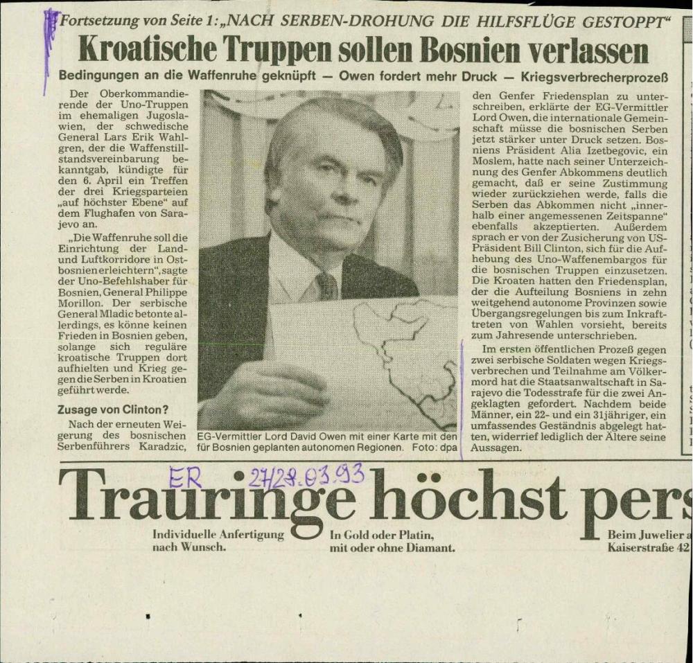Kroatische Truppen sollen Bosnien verlassen