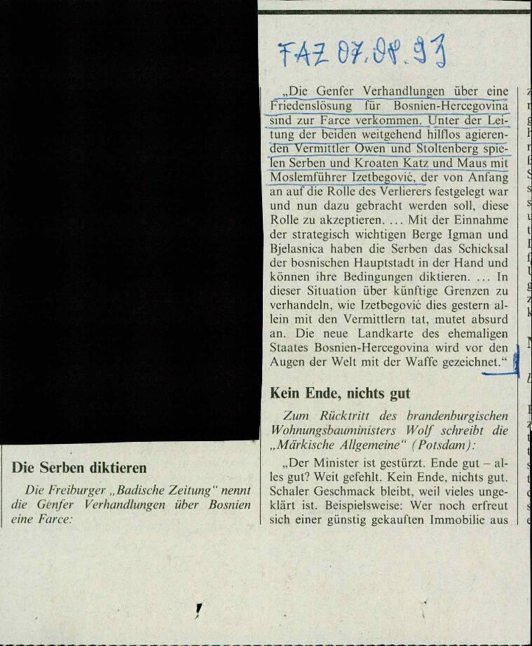 Die Serben diktieren - nosilna