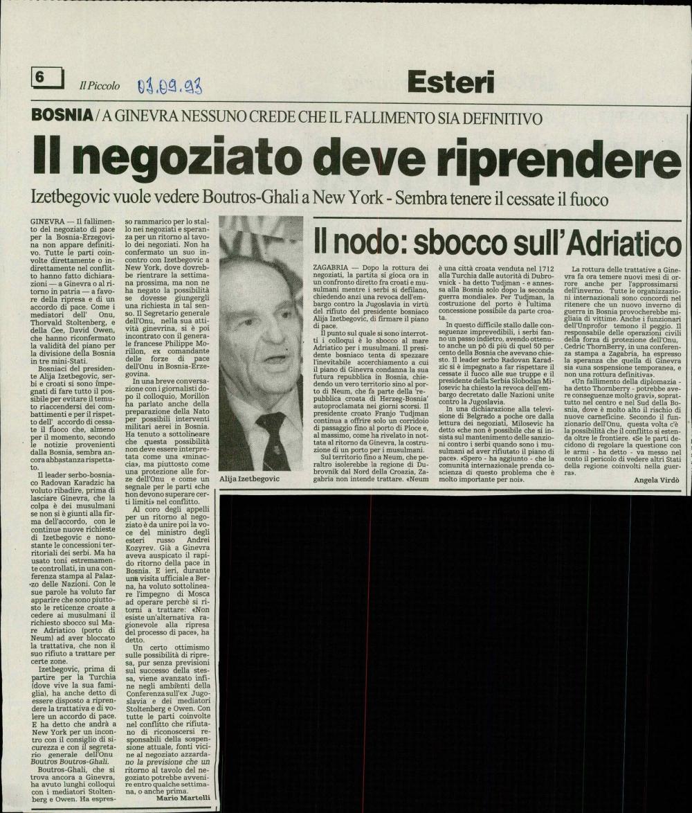 II negoziato deve riprendere