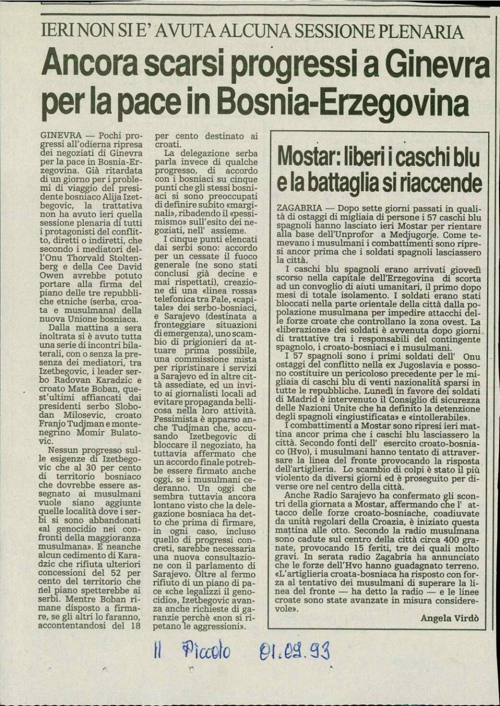 Mostar: liberi i caschi blu e la battagl... - nosilna