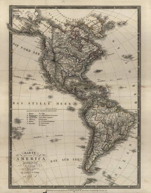 Karte von America - 1842  - nosilna