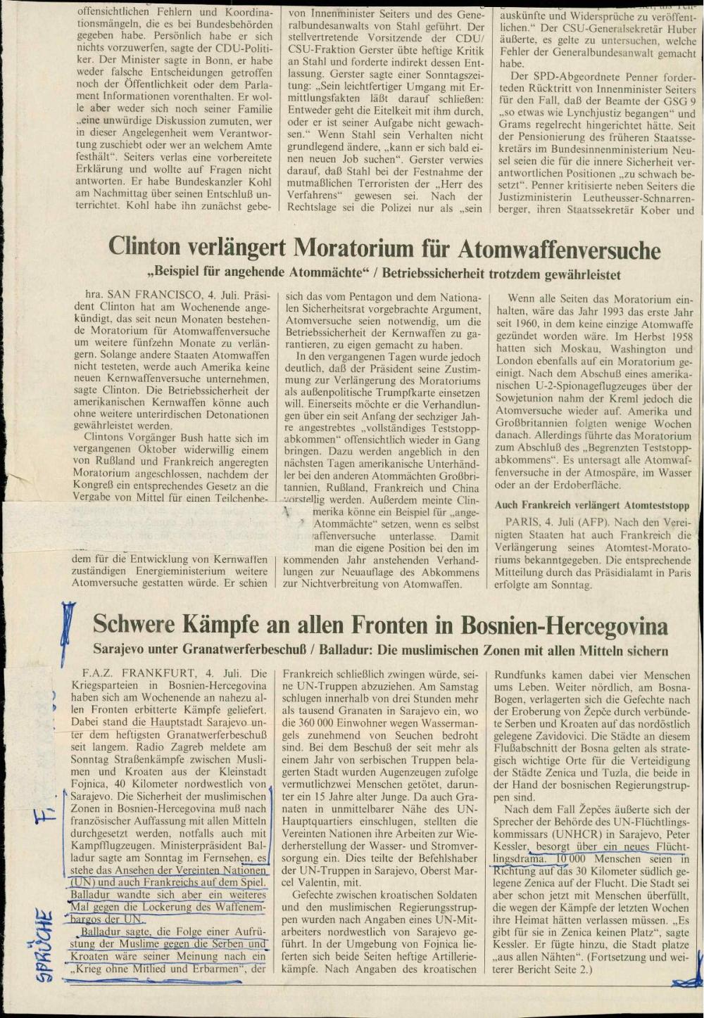 Schwere Kämpfe an allen Fronten in Bosni... - nosilna