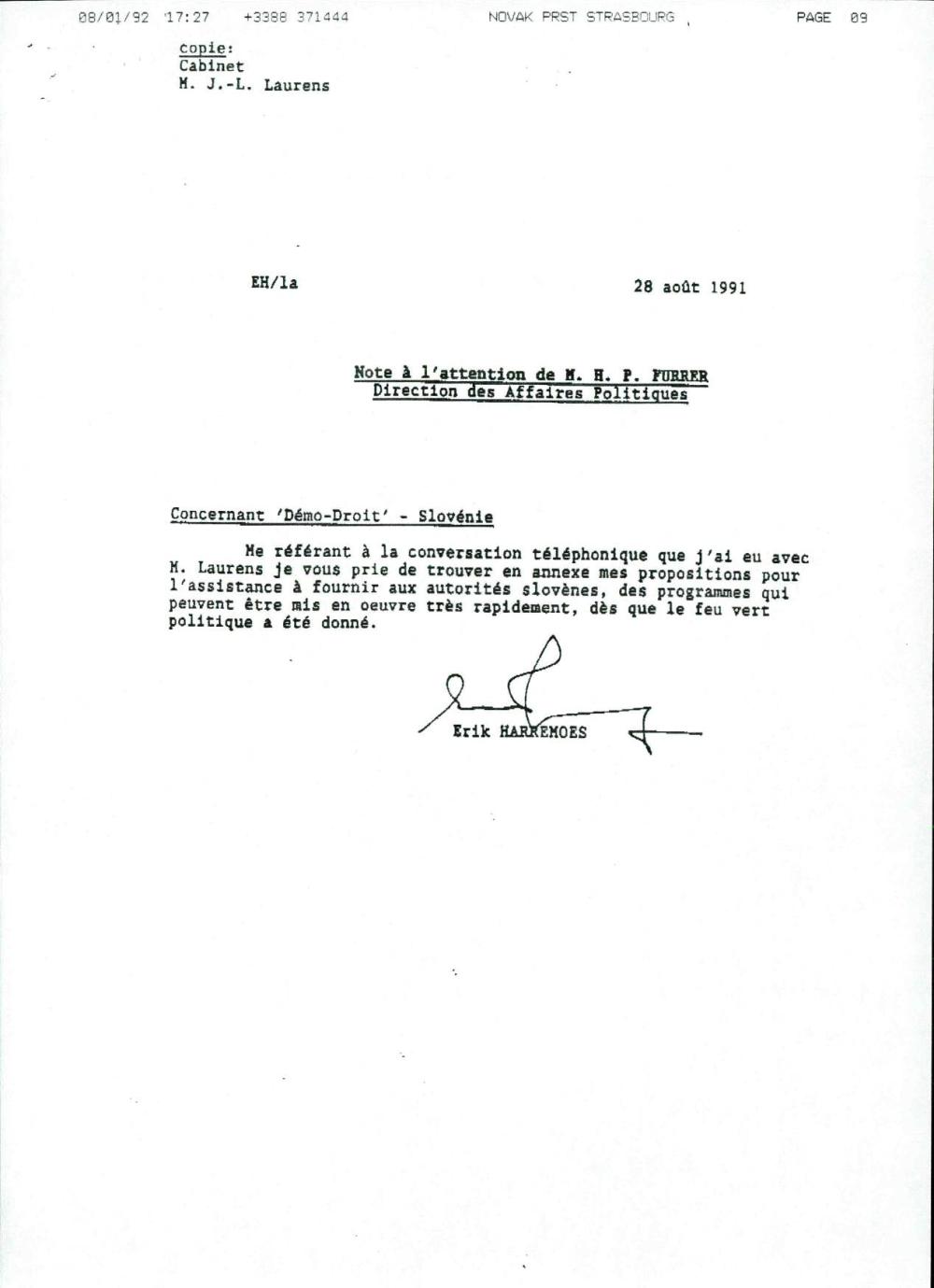 Concernant "Démo - Droit" - Slovénie - nosilna