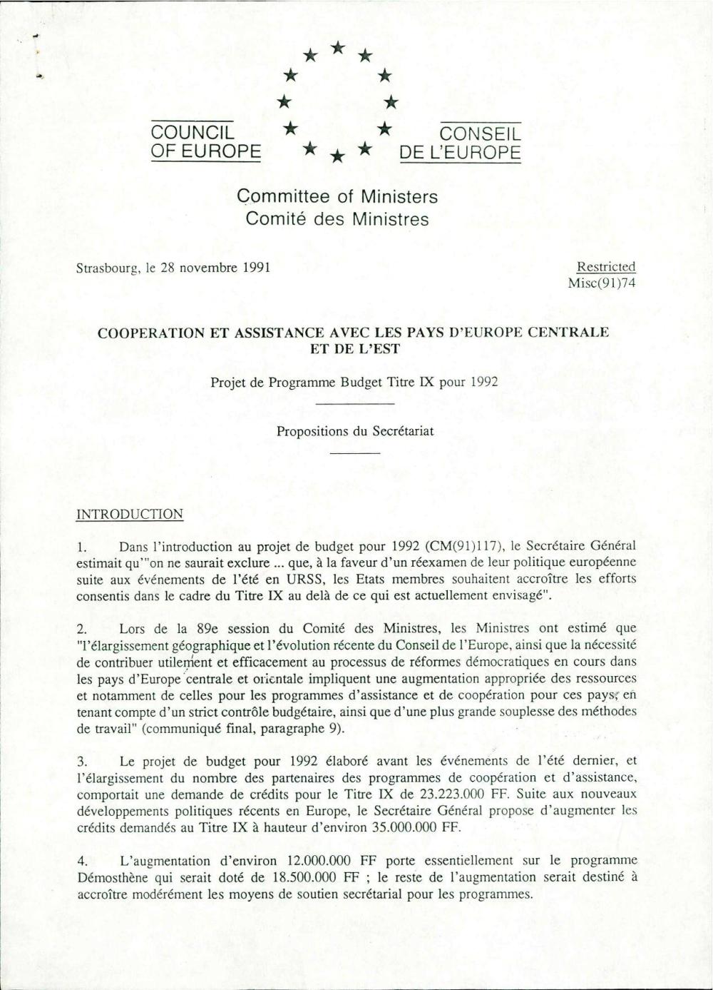 Cooperation et assistance avec les pays ... - nosilna