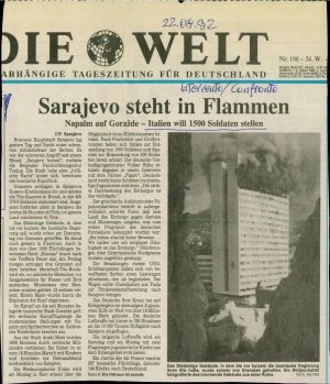 Sarajevo steht in Flammen  - nosilna