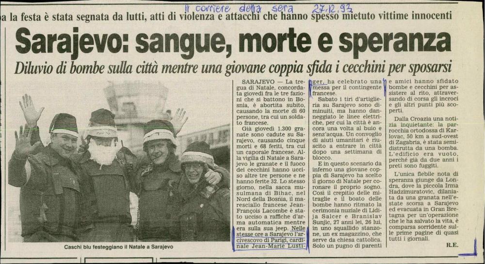 Sarajevo: sangue, morte e speranza