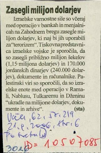 Zasegli milijon dolarjev