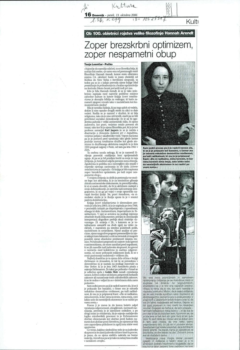 Zoper brezskrbni optimizem, zoper nespametni obup