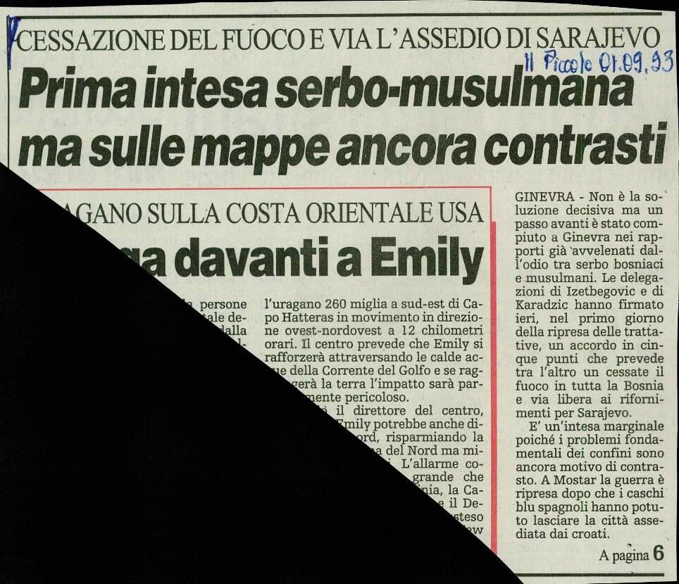 Prima intesa serbo-musulmana ma sulle mappe ancora contrasti