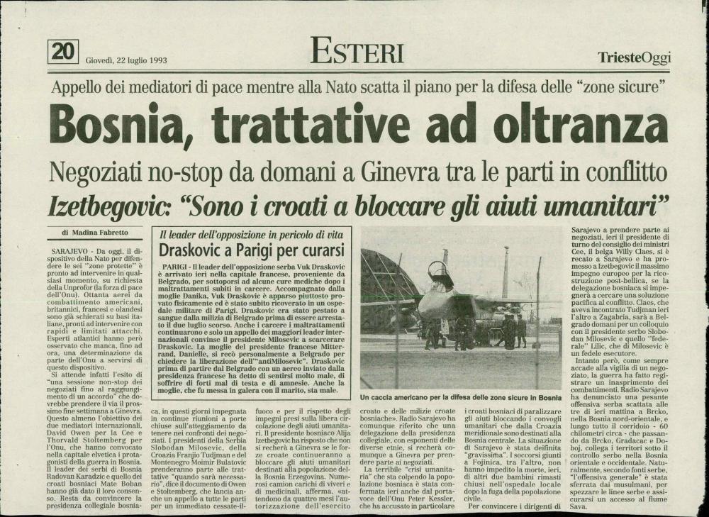 Bosnia, trattative ad oltranza