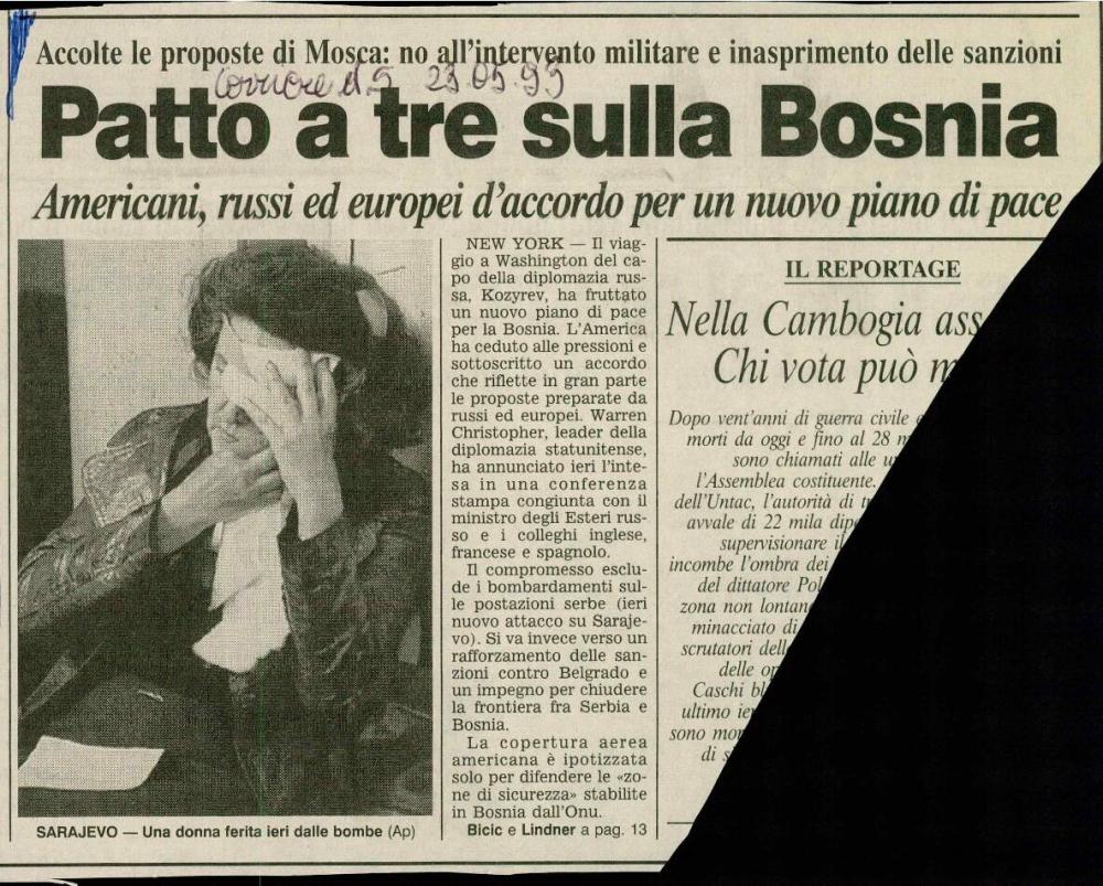 Patto a tre sulla Bosnia