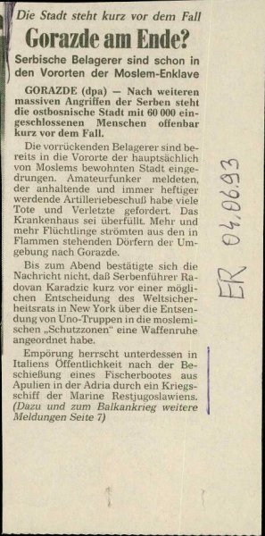 Gorazde am Ende?  - nosilna