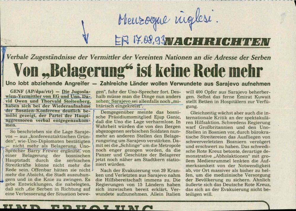 Von "Belagerung" ist keine Rede mehr