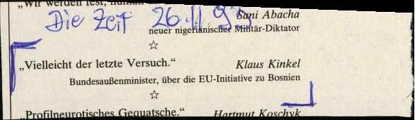 Worte der Woche (Kinkel)