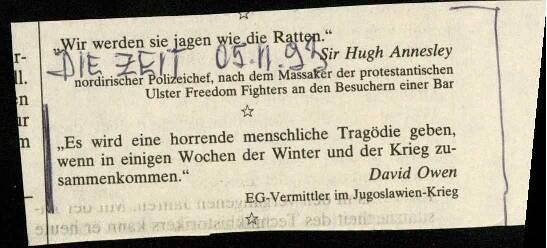 Worte der Woche (Lord Owen)