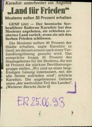 "Land für Frieden"  - nosilna