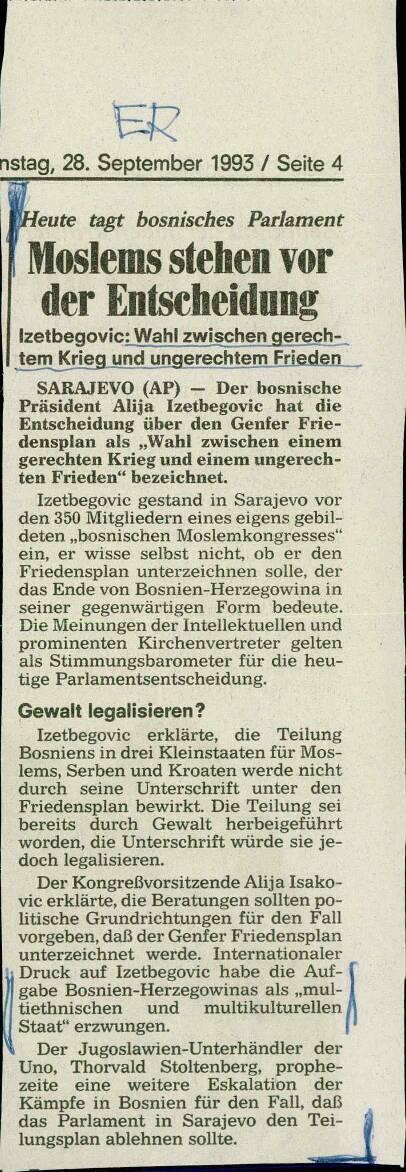 Moslems stehen vor der Entscheidung