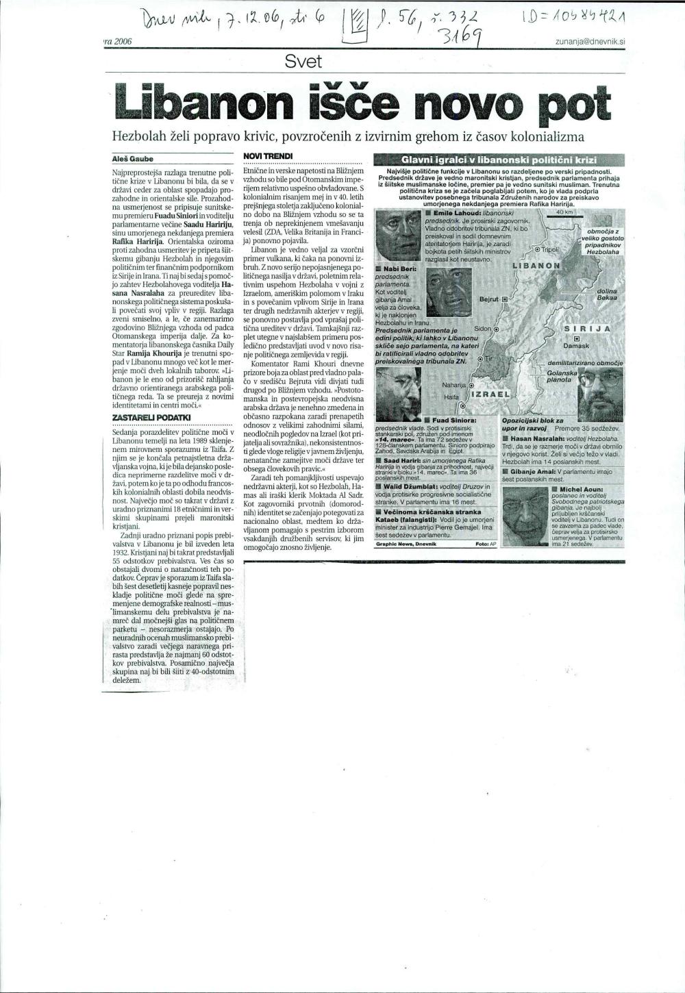 Libanon išče novo pot