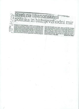 Streli na libanonskega politika in bližn...  - nosilna