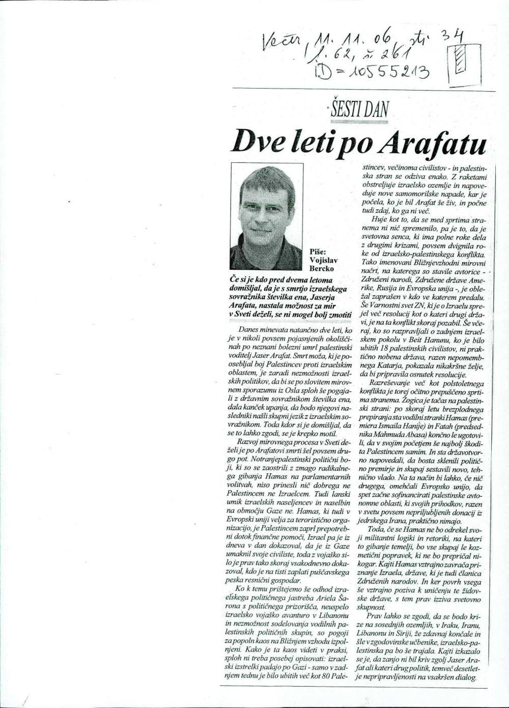 Dve leti po Arafatu