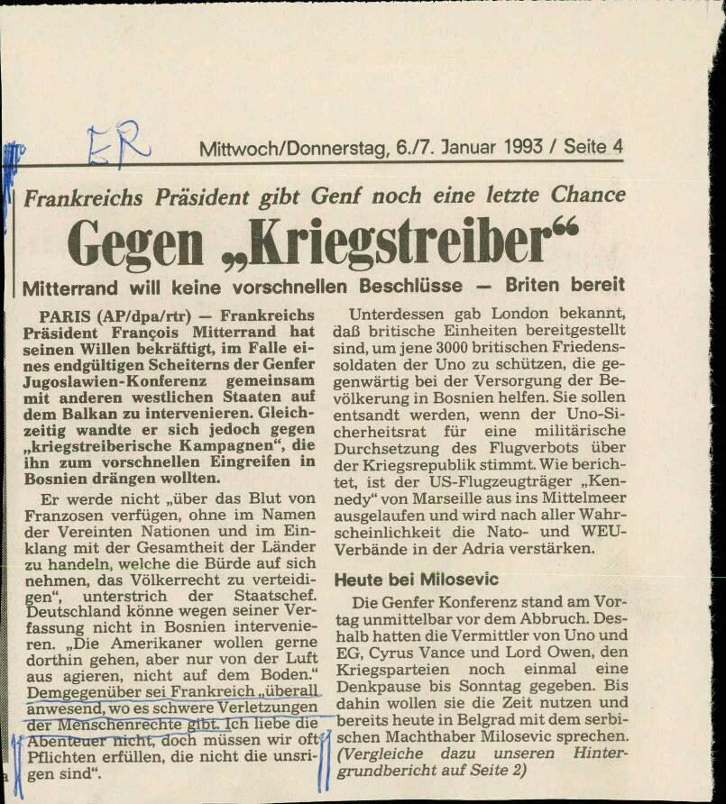 Gegen „Kriegstreiber"