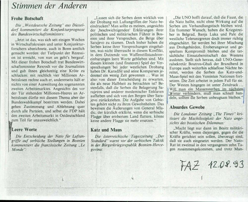 Stimmen der Anderen: Leere Worte; Katz u... - nosilna