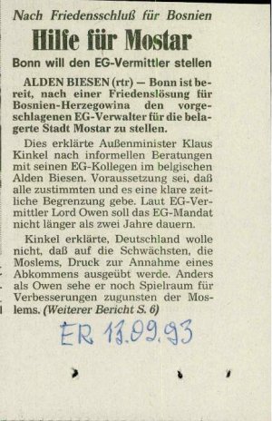 Hilfe für Mostar  - nosilna