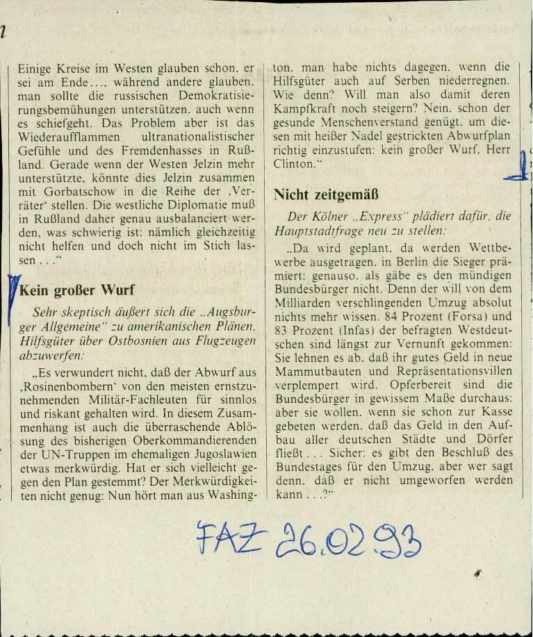 Stimmen der Anderen: Kein großer Wurf