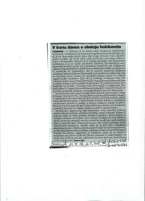 V Iranu danes o obstoju holokavsta  - nosilna