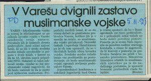 V Varešu dvignili zastavo muslimanske vo...  - nosilna