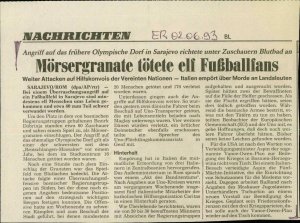 Mörsergranate tötete elf Fußballfans  - nosilna