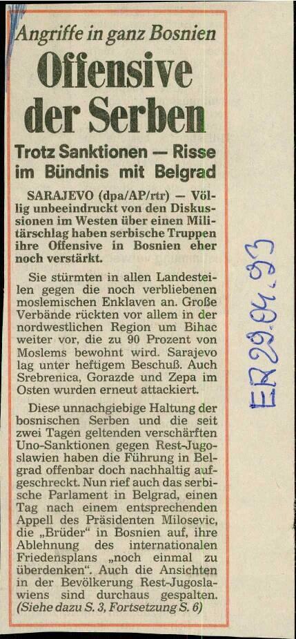Offensive der Serben