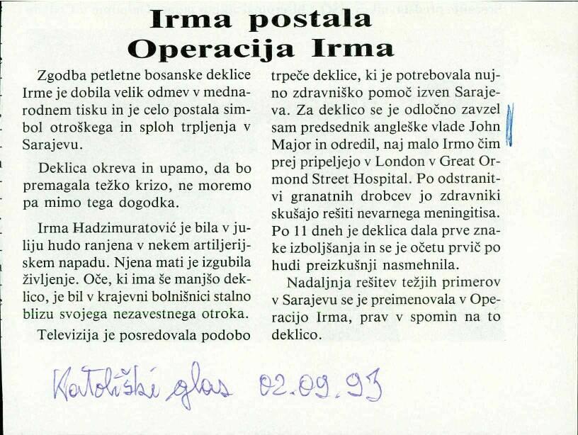 Irma postala Operacija Irma