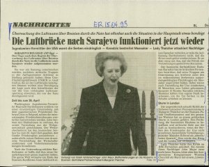 Die Luftbrücke nach Sarajevo funktionier...  - nosilna