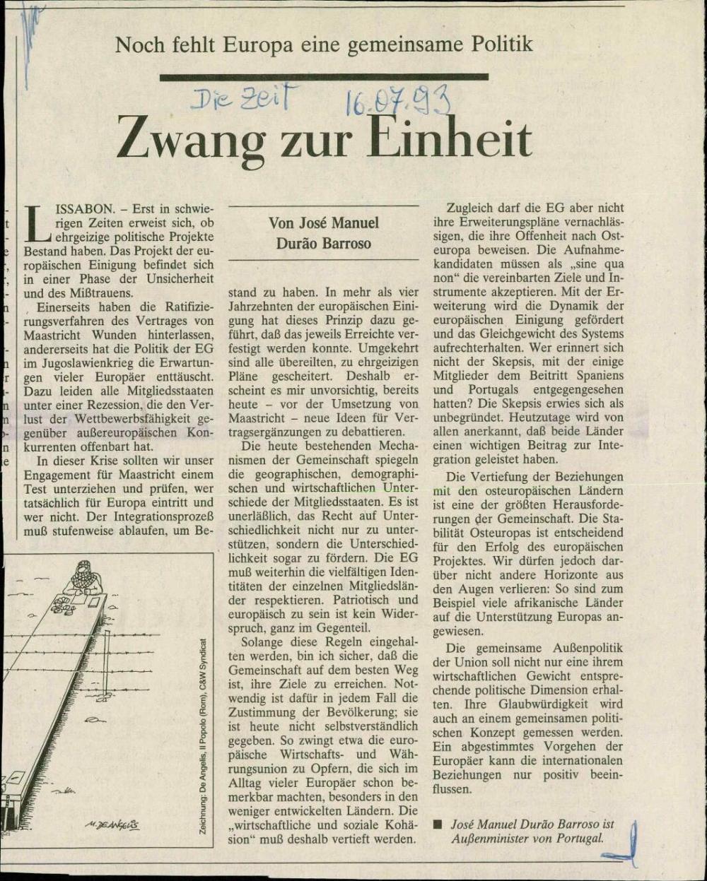Zwang zur Einheit