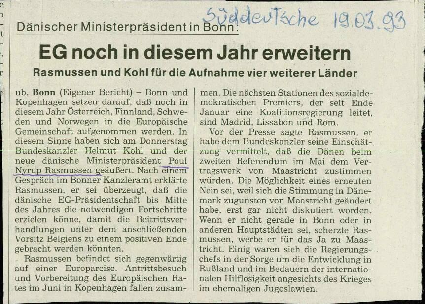 EG noch in diesem Jahr erweitern
