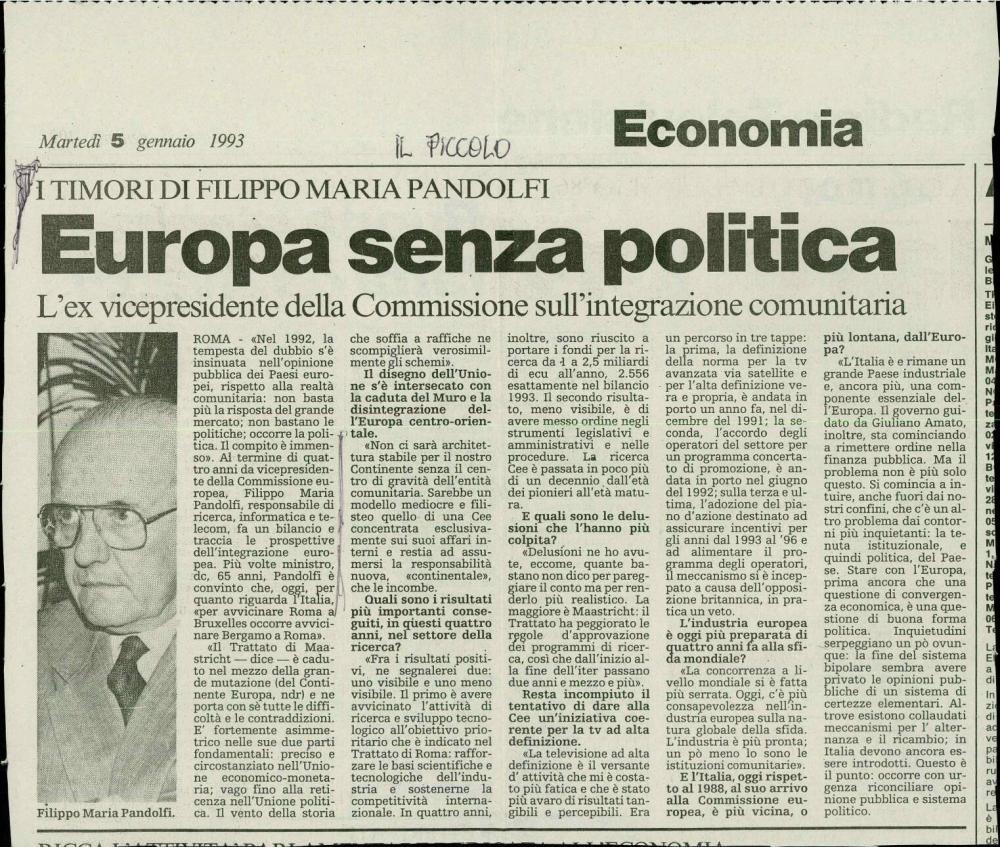 Europa senza politica