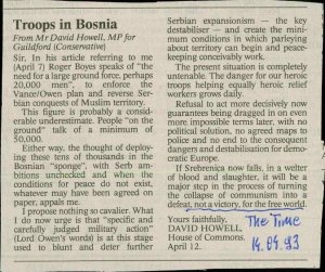 Troops in Bosnia  - nosilna