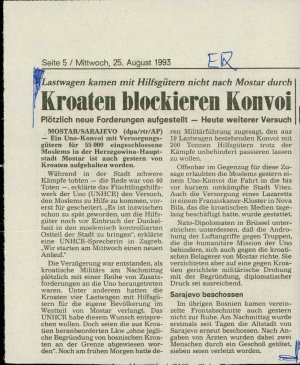 Kroaten blockieren Konvoi  - nosilna