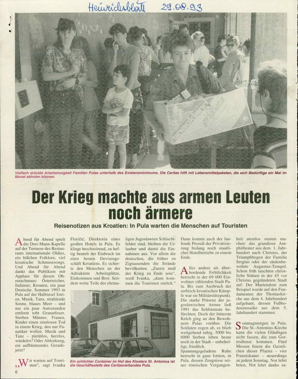 Der Krieg machte aus armen Leuten noch ä... - nosilna