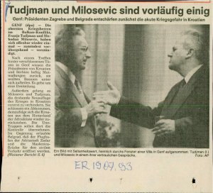 Tudjman und Milosevic sind vorläufig ein...  - nosilna
