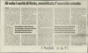 AI voto i serbi di Knin, mobilitato l'es...  - nosilna