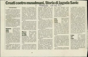 Croati contro musulmani. Storia di Jagod...  - nosilna