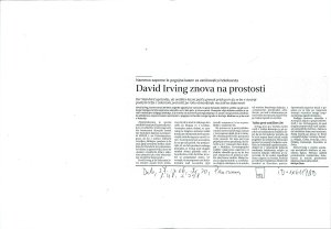 David Irving znova na prostosti  - nosilna